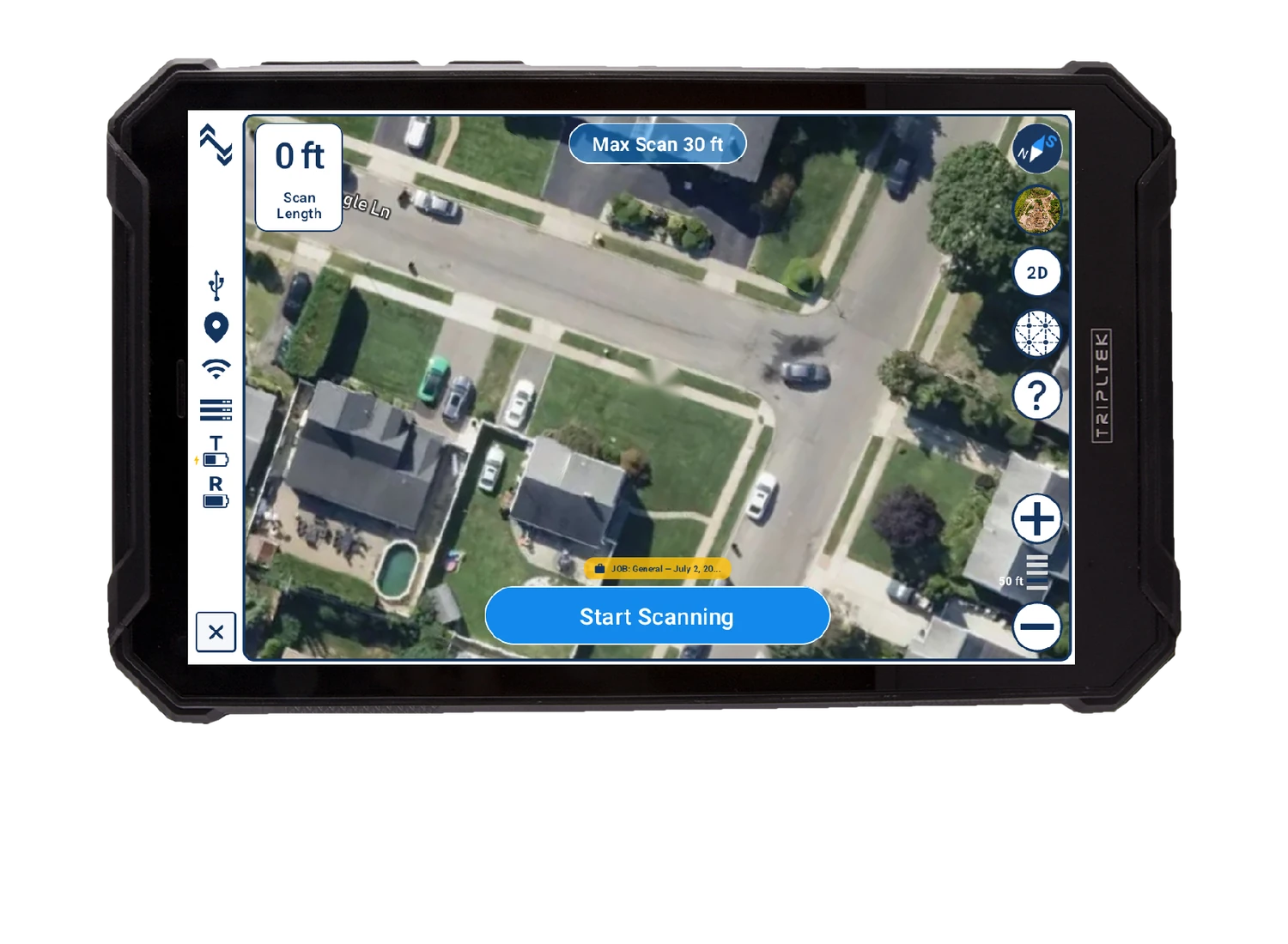 The GroundScope app on its tablet